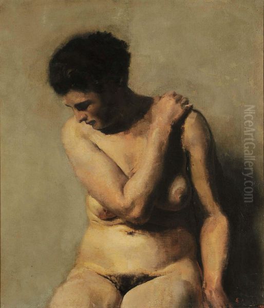 Nudo Femminile Oil Painting by Carlo Paolo Agazzi