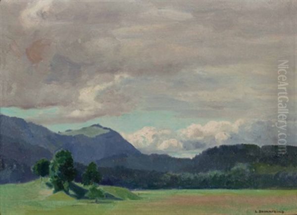 Landschaft Aus Unterwassen, Bayern Oil Painting by Lena Baurnfeind