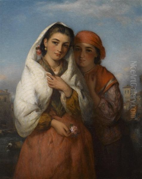 Gypsy Girls Oil Painting by Charles Baxter