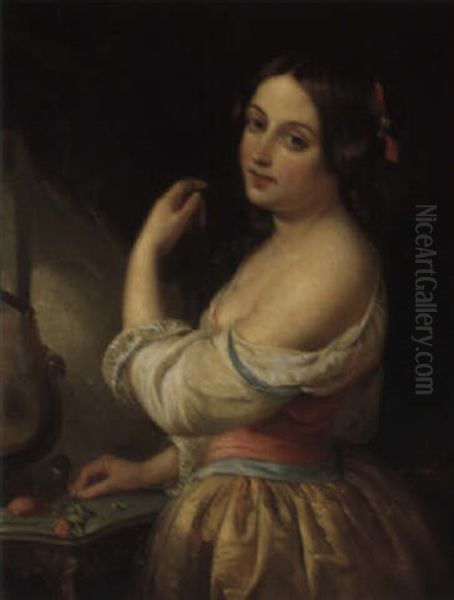 Vanity Oil Painting by Charles Baxter