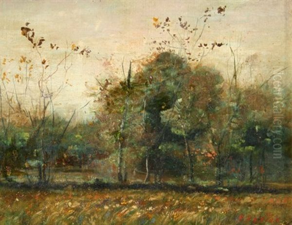 New England Landscape Oil Painting by Elijah Baxter