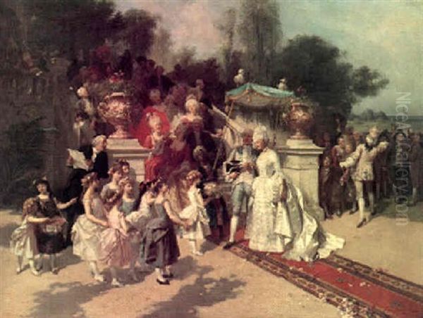 The Wedding Oil Painting by Emile Antoine Bayard