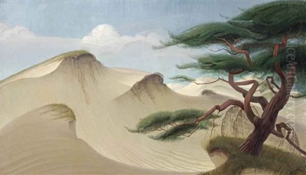 Dunes In Hulshorst Oil Painting by Han Bayens