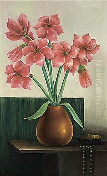 Still Life With Flowers Oil Painting by Han Bayens