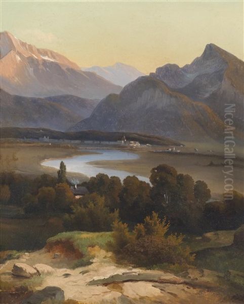 Partie Bei Salzburg Oil Painting by Anton Bayer