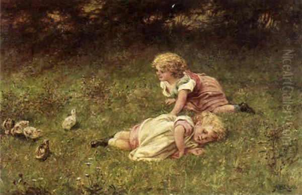 Springtime Oil Painting by Alfred Walter Bayes