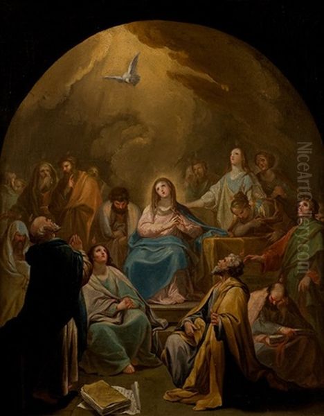 Pentecostes Oil Painting by D. Francisco Bayeu y Subias