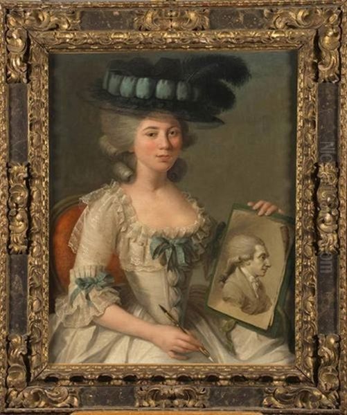 Portrait D'une Femme Peintre Oil Painting by D. Francisco Bayeu y Subias