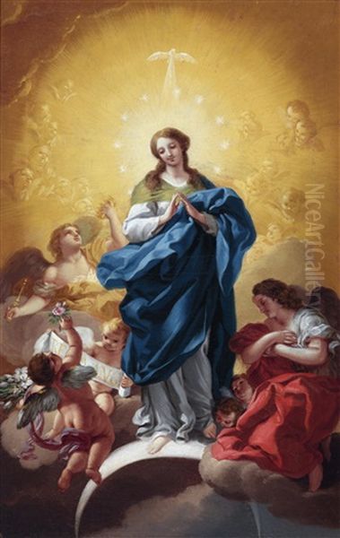 Maria Immaculata Oil Painting by D. Francisco Bayeu y Subias