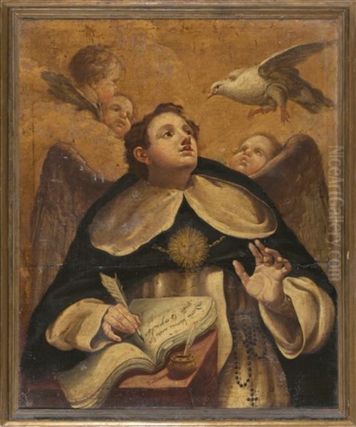 Santo Tomas De Aquino Oil Painting by Manuel Bayeu y Subias