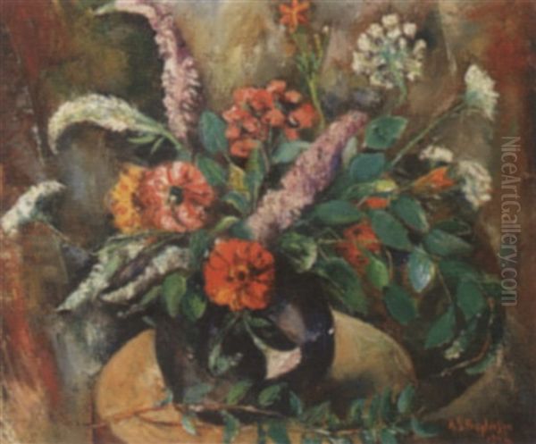 Spring Bouquet Oil Painting by Abraham S. Baylinson