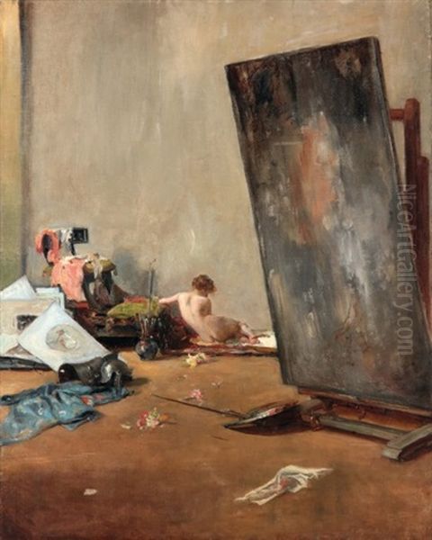 Atelier D'artiste Oil Painting by Frederic Bazille