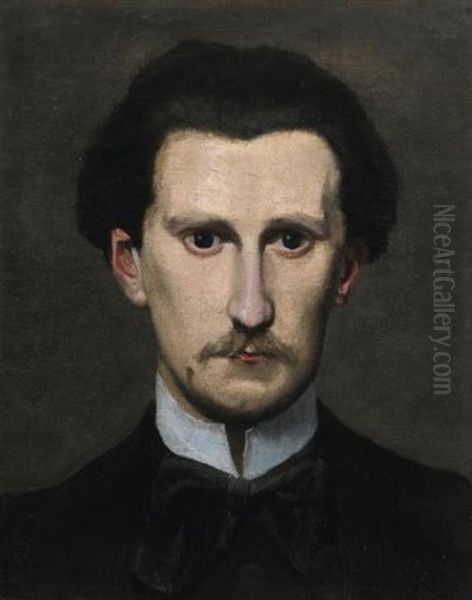 Fragment Du Portrait D'edmond Maitre Oil Painting by Frederic Bazille