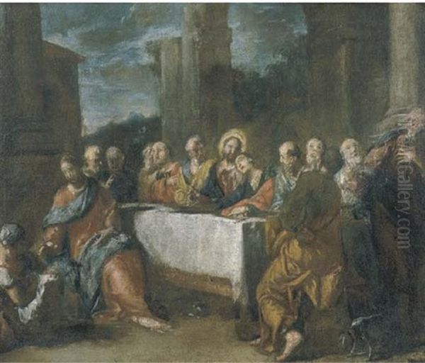 L'ultima Cena Oil Painting by Giuseppe Bazzani