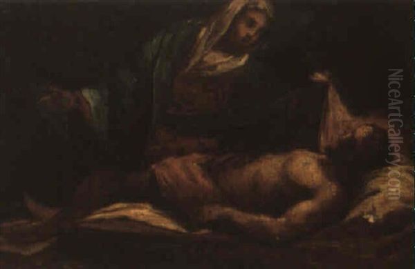 The Pieta Oil Painting by Giuseppe Bazzani