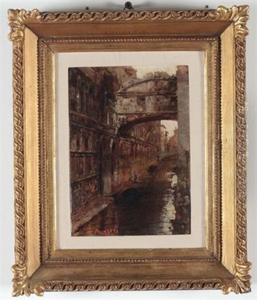 Ponte Dei Sospiri Oil Painting by Leonardo Bazzaro