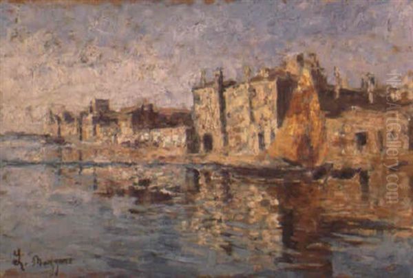 Spiaggia In Sole, Chioggia Oil Painting by Leonardo Bazzaro