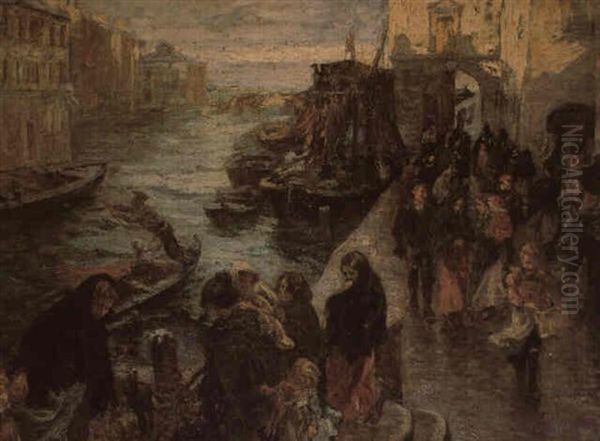 Dall'ospedale A Chioggia Oil Painting by Leonardo Bazzaro