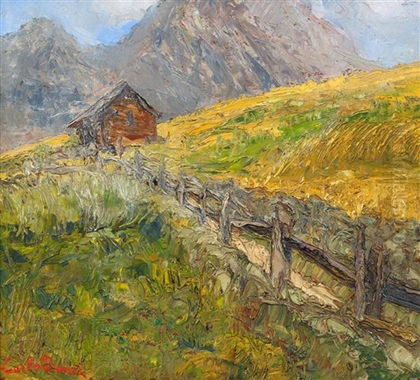 Alpine, Sommerliche Landschaft Oil Painting by Carlo Bazzi