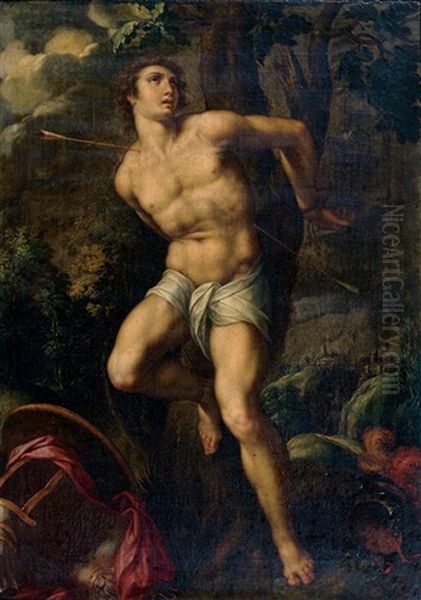 Saint Sebastien Dans Un Paysage Oil Painting by Giovanni Antonio (il Sodoma) Bazzi