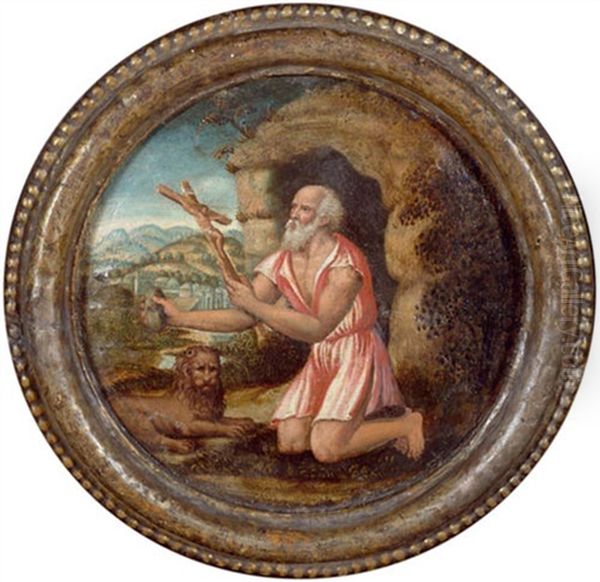 Hieronymus Oil Painting by Giovanni Antonio (il Sodoma) Bazzi