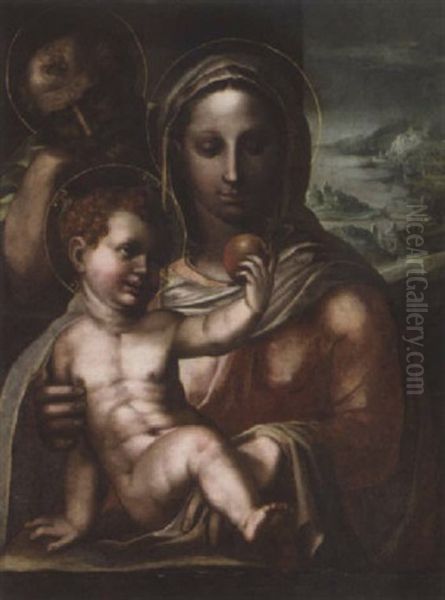 The Holy Family Oil Painting by Giovanni Antonio (il Sodoma) Bazzi