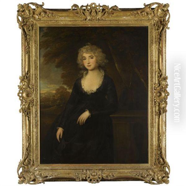 Portrait Of Frances Villiers, Countess Of Jersey Oil Painting by Thomas Beach