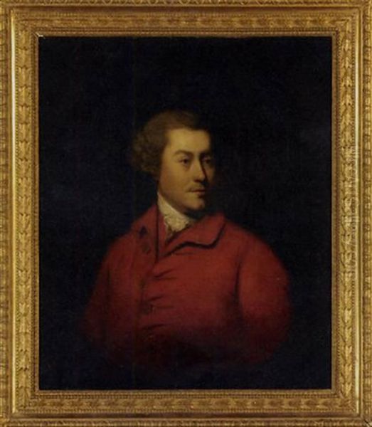 Portrait Of A Gentleman In A Red Coat Oil Painting by Thomas Beach