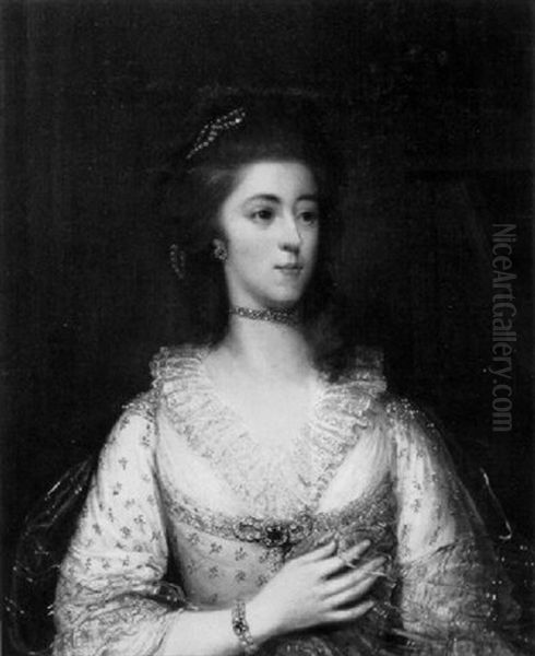 Portrait Of Hester Lyleton Oil Painting by Thomas Beach