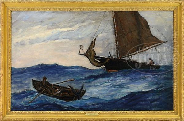 Ocean Fishermen Oil Painting by Reynolds Beal