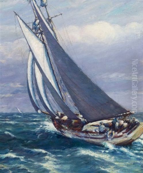 Yachting Oil Painting by Reynolds Beal