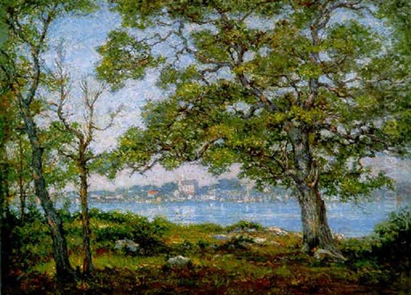 Noank From Mason's Island, Connecticut Oil Painting by Reynolds Beal