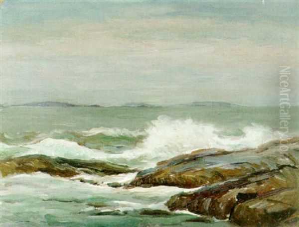 Maine Coast Oil Painting by Reynolds Beal