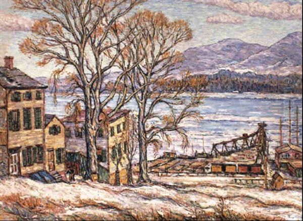 Mattewan, New York Oil Painting by Reynolds Beal