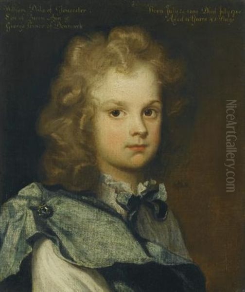 Portrait Of A Boy, Said To Be Prince William, Duke Of Gloucester Oil Painting by Charles Beale