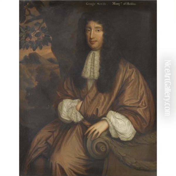 Portrait Of George Savile, 1st Marquis Of Halifax Oil Painting by Mary Beale