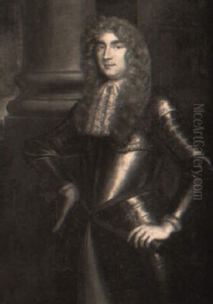 Portrait Of Charles Dormer, 2nd Earl Of Carnarvon, Holding A Sword Oil Painting by Mary Beale