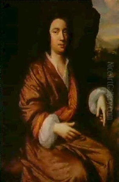 Portrait Of Charles Beale, The Artist's Husband Oil Painting by Mary Beale