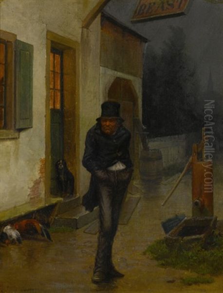 Leaving The Inn Oil Painting by William Holbrook Beard