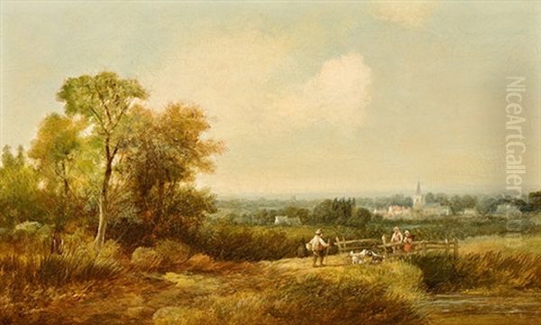 Landschaft Mit Kleiner Brucke Oil Painting by William Beattie-Brown