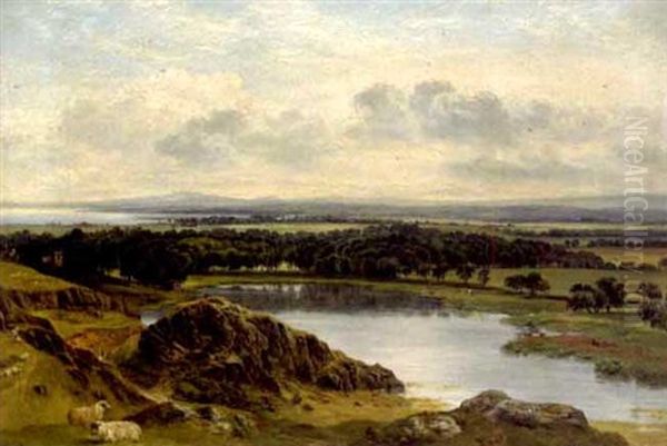 A View Of Duddingston Loch, Scotland Oil Painting by William Beattie-Brown