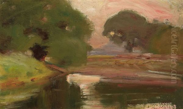 Landscape Oil Painting by John William Beatty