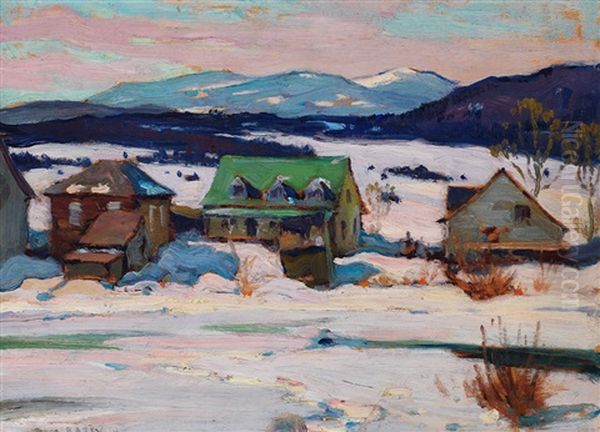 At Baie St. Paul, Pq Oil Painting by John William Beatty