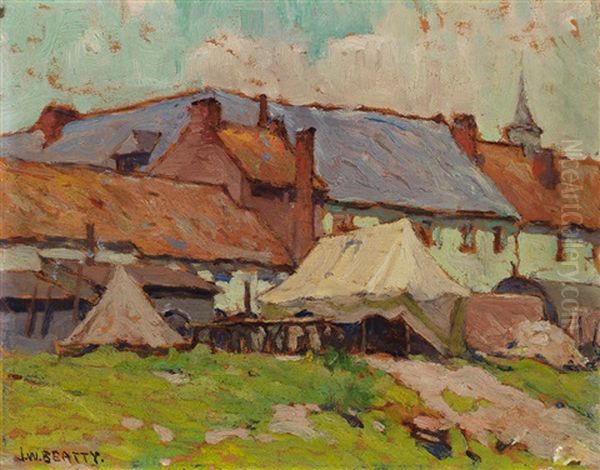 Field Hospital Oil Painting by John William Beatty