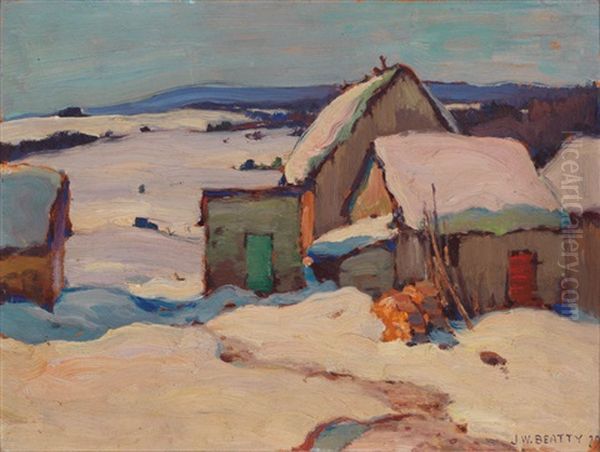 Baie St. Paul Oil Painting by John William Beatty