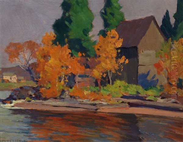 Autumn In Parry Sound Dist Oil Painting by John William Beatty