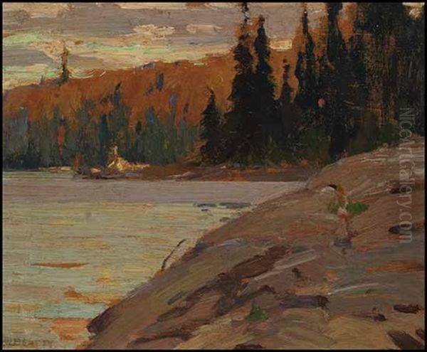 Late Afternoon Oil Painting by John William Beatty