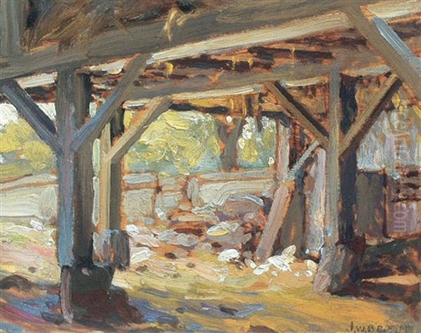 In The Stable Oil Painting by John William Beatty