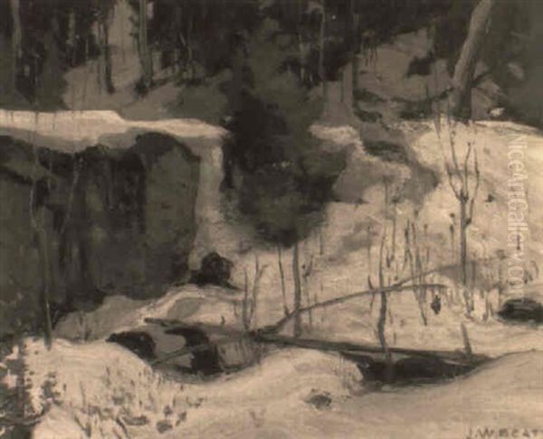 Early Snow, Algonquin Park Oil Painting by John William Beatty