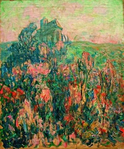 La Chapelle Sur La Colline Oil Painting by Alcide-Marie le Beau